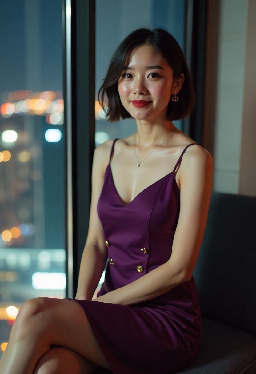 舞台灯光下的两位演员
